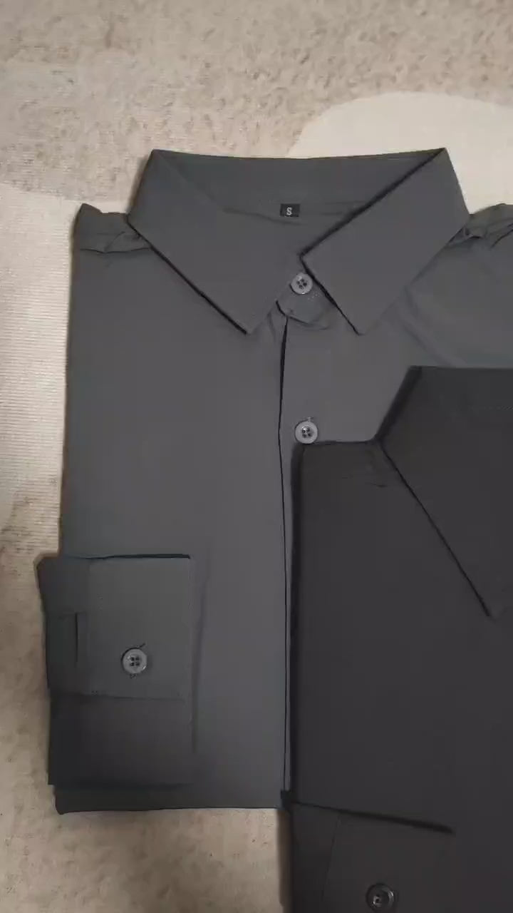 Shirt Men Solid  Long sleeved Shirt For Men Korean Fashion Shirts Comfortable Blouses Casual Loose Classic Single Breasted Shirt